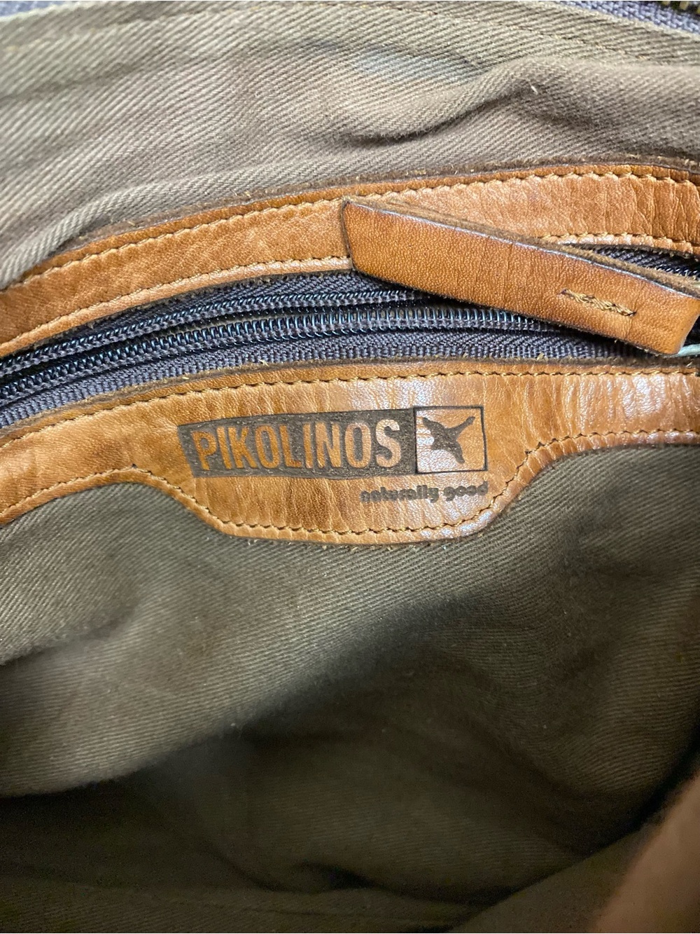 Pikolinos Brown Woven Smooth Leather Adjustable Strap Shoulder Bag Handbag Purse - Picture 6 of 15